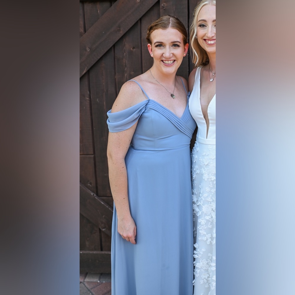 Dusty blue Birdy Grey bridesmaid dress